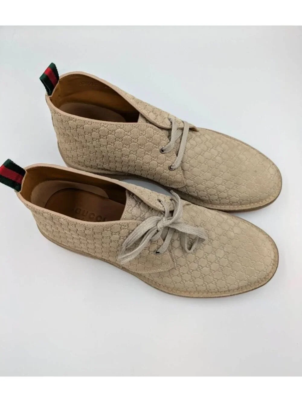 Gucci Men’s GG Monogram Suede Ankle Boots Desert UK9.5 831283